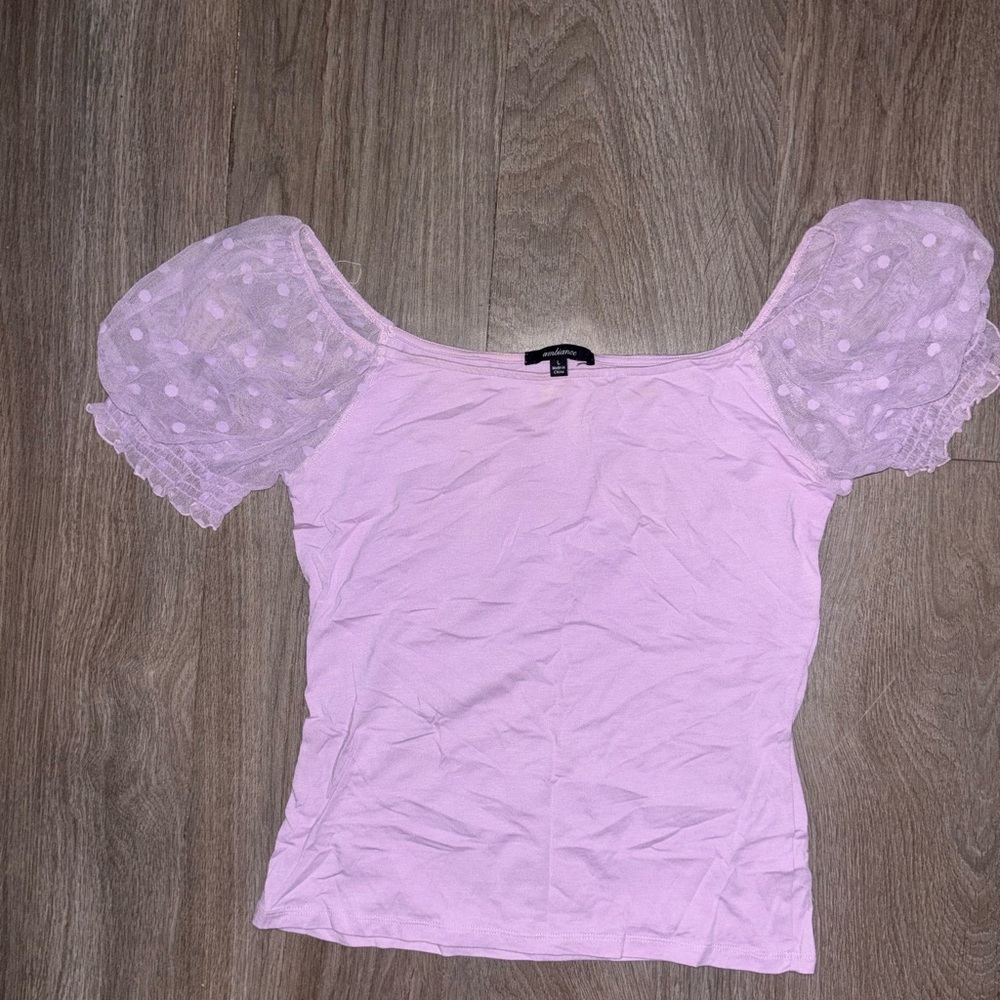 Ambiance Light Purple Puff Sleeve Blouse